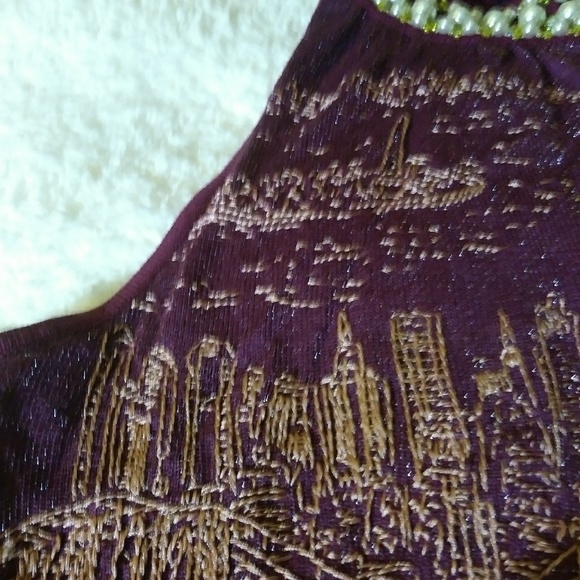 Michael Simon top with bead embellishments - Picture 2 of 6